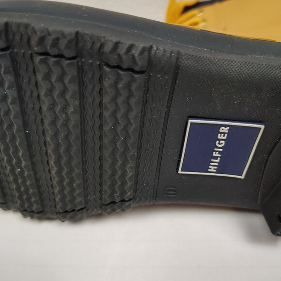 Tommy Hilfiger Renegade Rain Boots Womens 10 Yellow Blue Lace Up - Picture 7 of 10